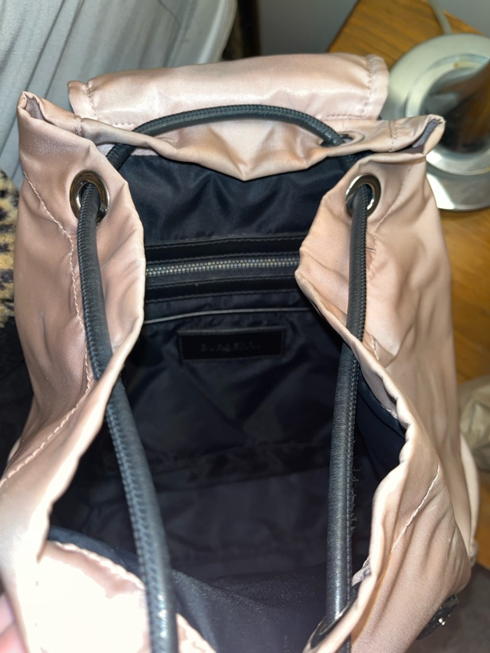 Burberry Blush Nylon Backpack with Black Trim - Picture 6 of 7